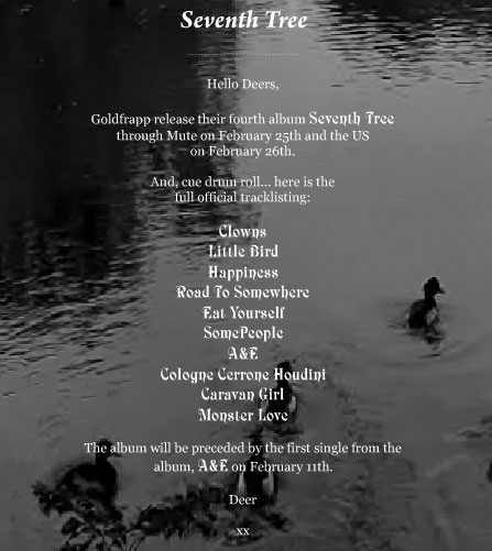 Goldfrapp Tracklisting